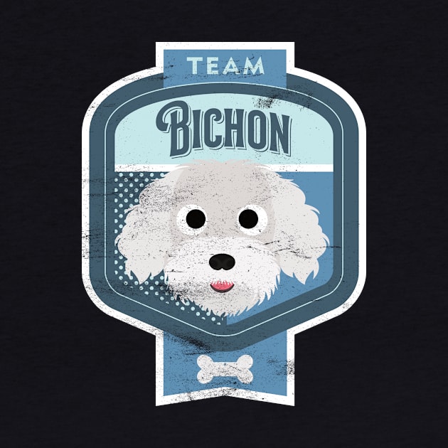 Team Bichon - Distressed Bichon Beer Label Design by DoggyStyles